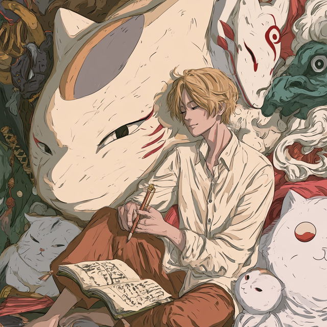 Natsume Yuujinchou style, Midjourney V8.2, render 3 of 4
