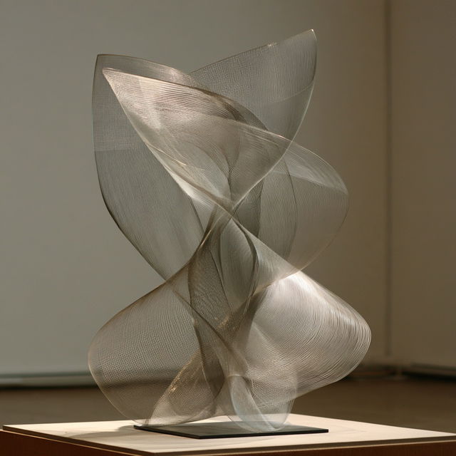 Naum Gabo style, Midjourney V8.2, render 1 of 4
