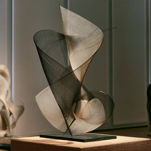 Naum Gabo style, Midjourney V8.2, render 4 of 4