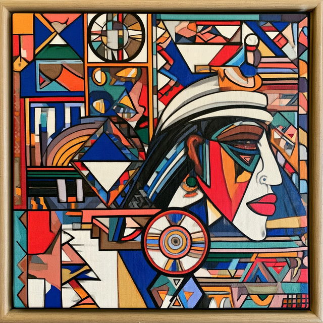 Ndebele art style, Midjourney V8.2, render 1 of 4