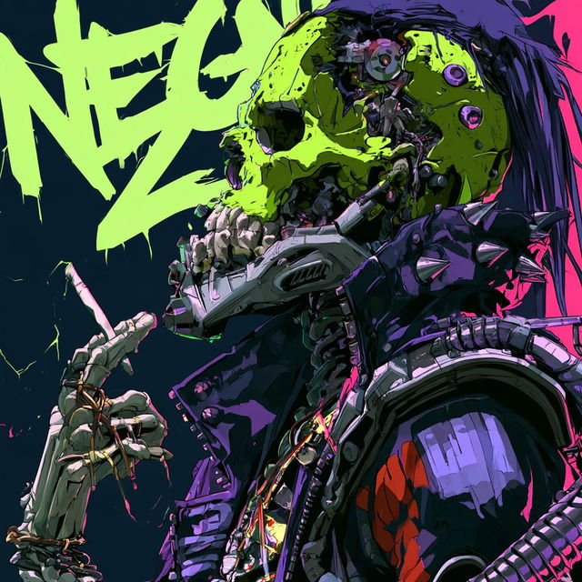 Necropunk style, Midjourney V8.2, render 4 of 4