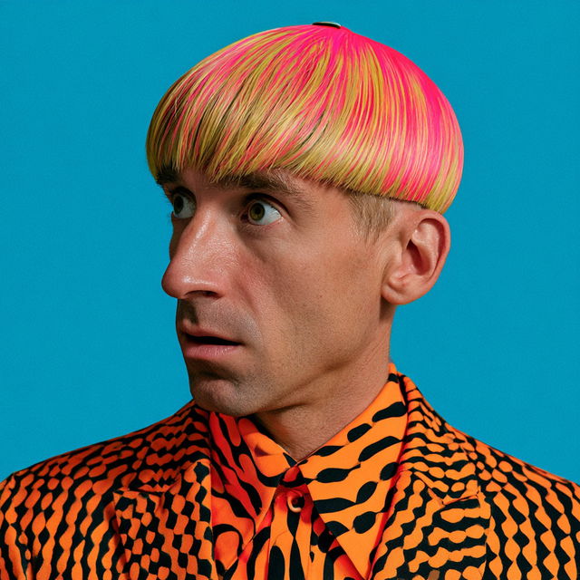 Neil Harbisson style, Midjourney V8.2, render 1 of 4