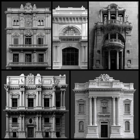 Neoclassical architecture style (Genres), Midjourney V8.2