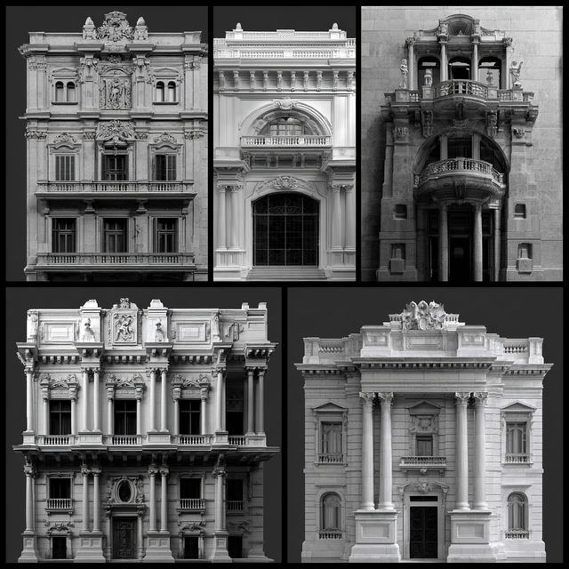 Neoclassical architecture style, Midjourney V8.2, render 1 of 4