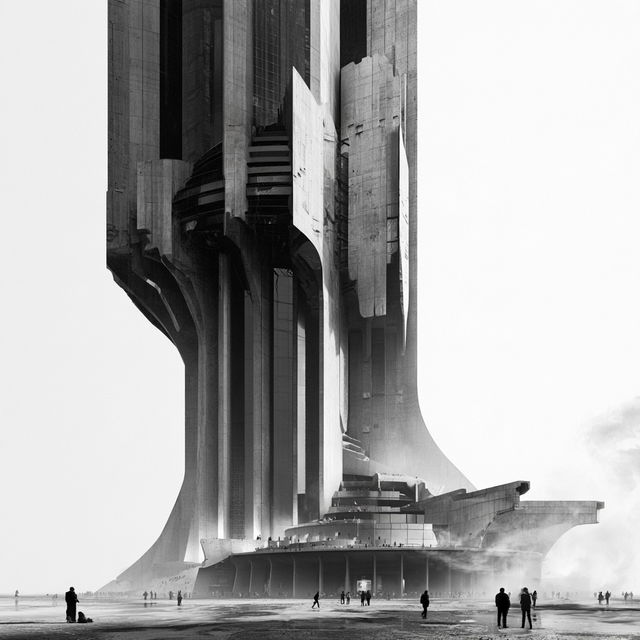 Neofuturist architecture style, Midjourney V8.2, render 4 of 4