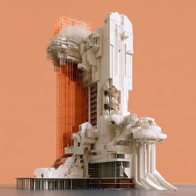 Neofuturist architecture style, Midjourney V8.2, render 3 of 4