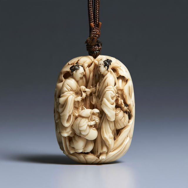 Netsuke style, Midjourney V8.2, render 2 of 4