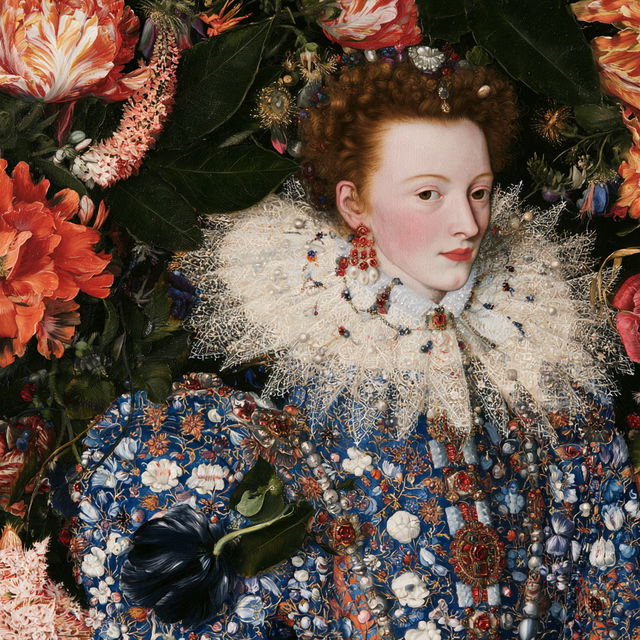 Nicholas Hilliard style, Midjourney V8.2, render 3 of 4