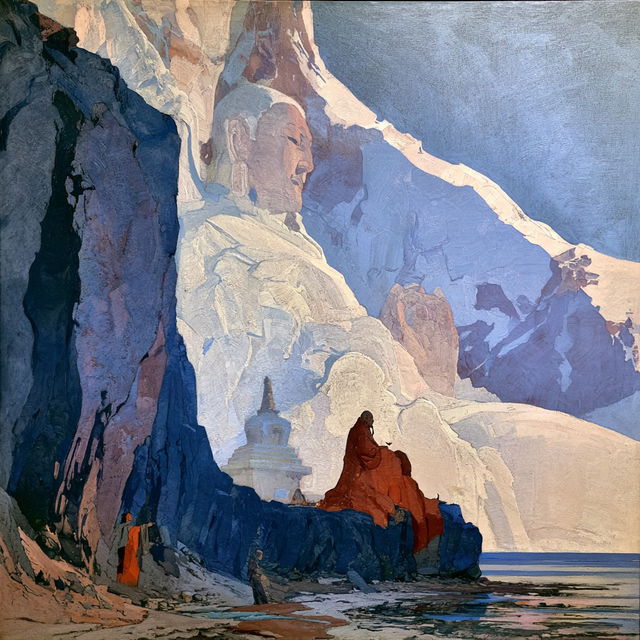 Nicholas Roerich style, Midjourney V8.2, render 1 of 4
