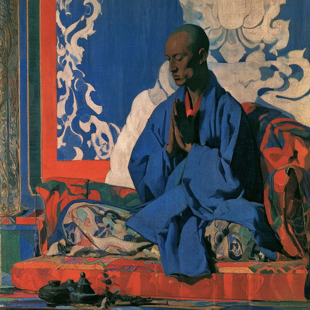 Nicholas Roerich style, Midjourney V8.2, render 4 of 4