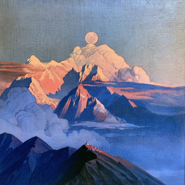 Nicholas Roerich style, Midjourney V8.2, render 3 of 4