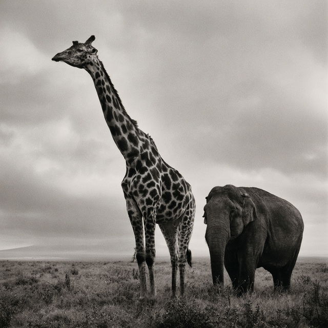 Nick Brandt style, Midjourney V8.2, render 1 of 4