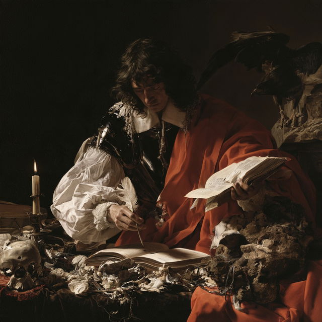 Nicolaes Maes style, Midjourney V8.2, render 3 of 4