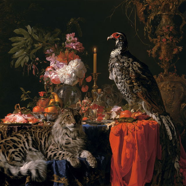 Nicolaes van Verendael style, Midjourney V8.2, render 3 of 4