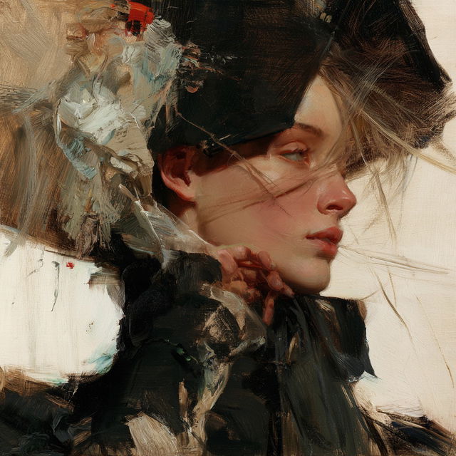 Nicolai Fechin style, Midjourney V8.2, render 2 of 4