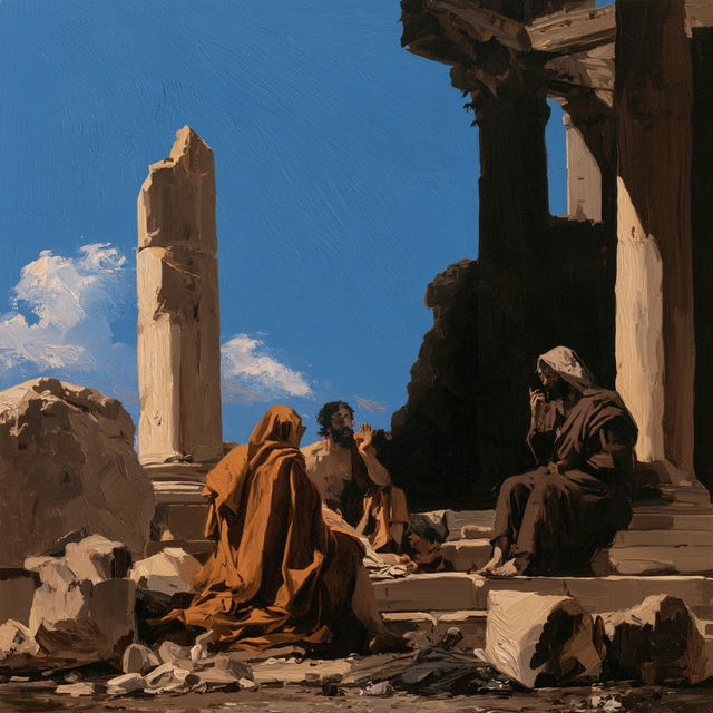 Nicolas Poussin style, Midjourney V8.2, render 2 of 4