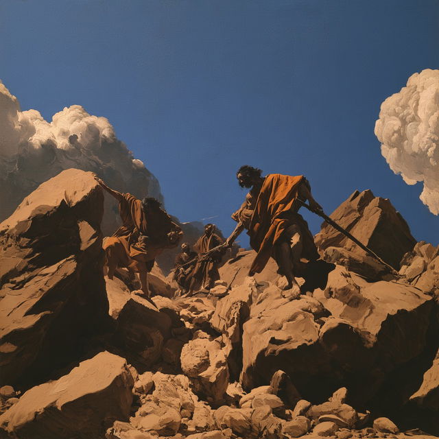 Nicolas Poussin style, Midjourney V8.2, render 3 of 4