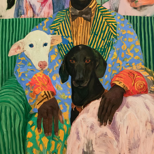Nicole Eisenman style, Midjourney V8.2, render 1 of 4