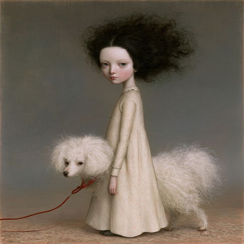 Nicoletta Ceccoli style (Illustrators), Midjourney V8.2