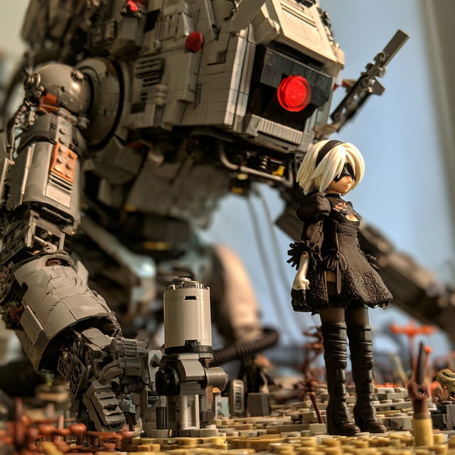 Nier Automata style, Midjourney V8.2, render 4 of 4