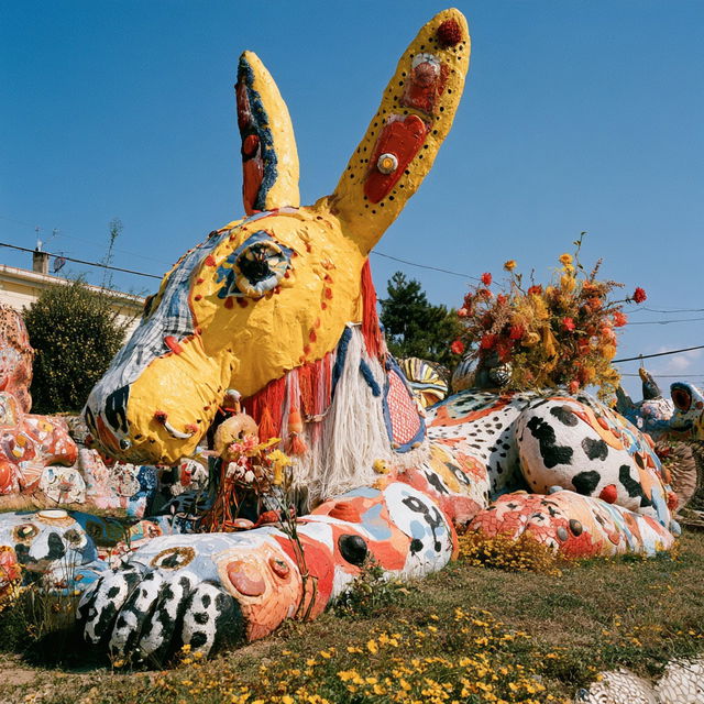 Niki de Saint Phalle style, Midjourney V8.2, render 2 of 4