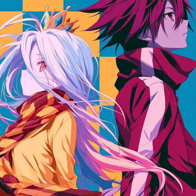 No Game No Life style, Midjourney V8.2, render 1 of 4