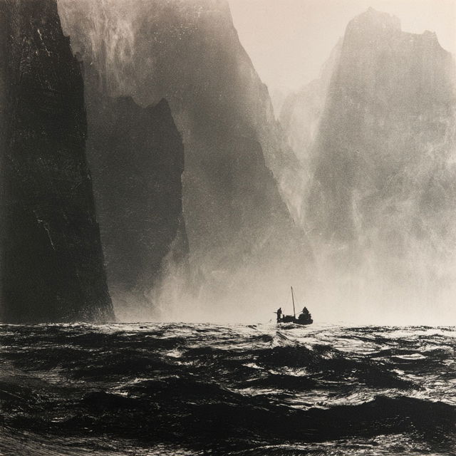 Norman Ackroyd style, Midjourney V8.2, render 1 of 4