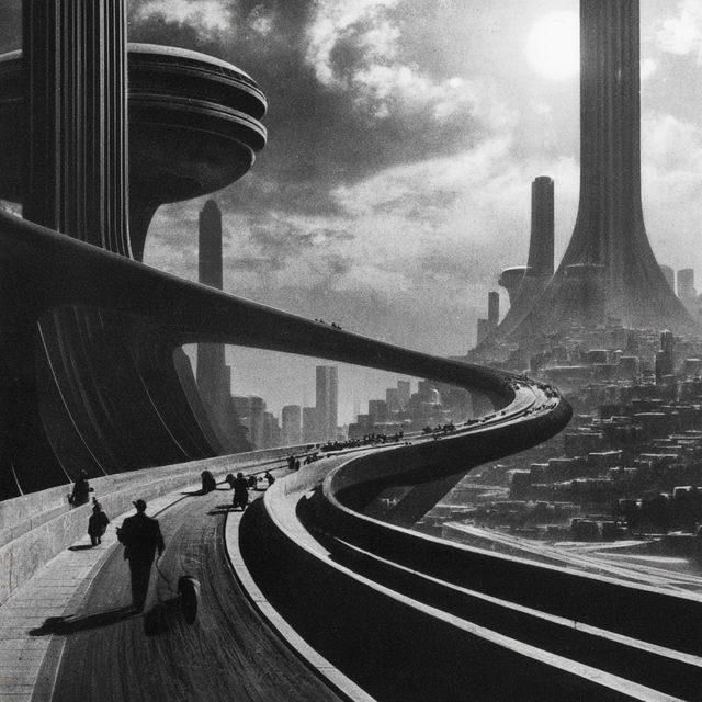 Norman Bel Geddes style, Midjourney V8.2, render 2 of 4