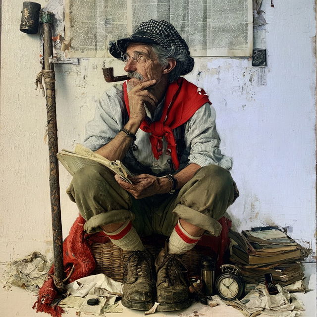 Norman Rockwell style, Midjourney V8.2, render 1 of 4