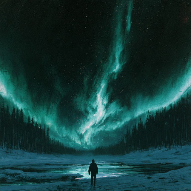 Northern lights style, Midjourney V8.2, render 3 of 4