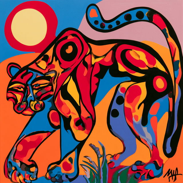 Norval Morrisseau style, Midjourney V8.2, render 2 of 4