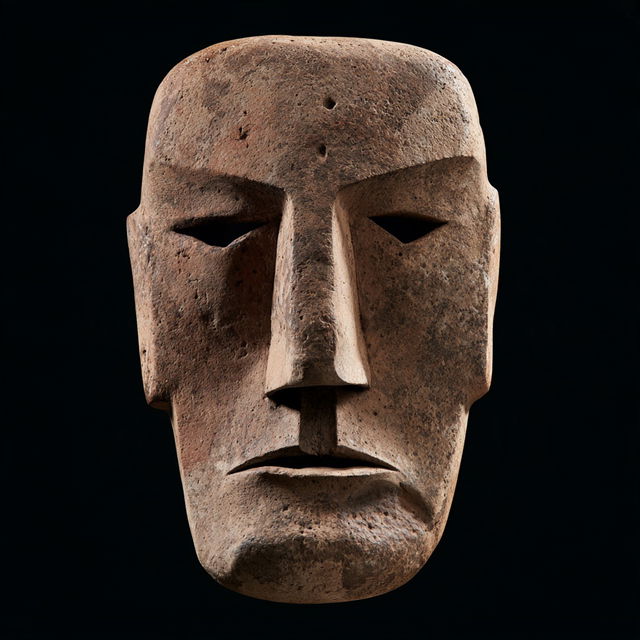 Nuragic mask style, Midjourney V8.2, render 2 of 4
