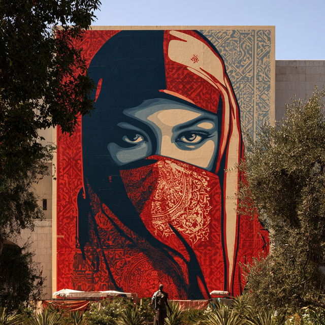 Obey Giant style, Midjourney V8.2, render 2 of 4