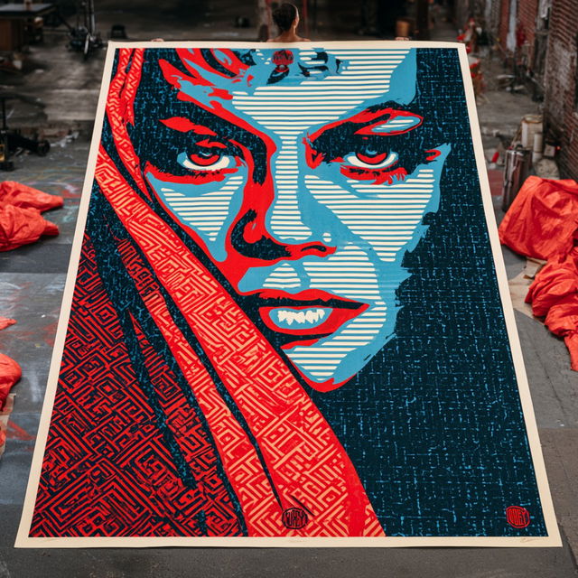 Obey Giant style, Midjourney V8.2, render 4 of 4
