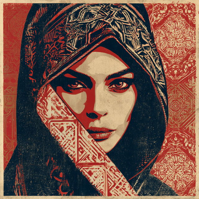 Obey Giant style, Midjourney V8.2, render 3 of 4