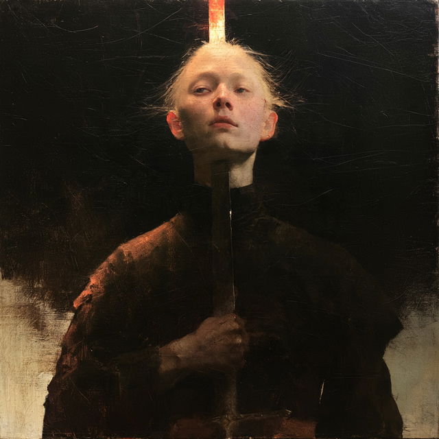 Odd Nerdrum style, Midjourney V8.2, render 3 of 4