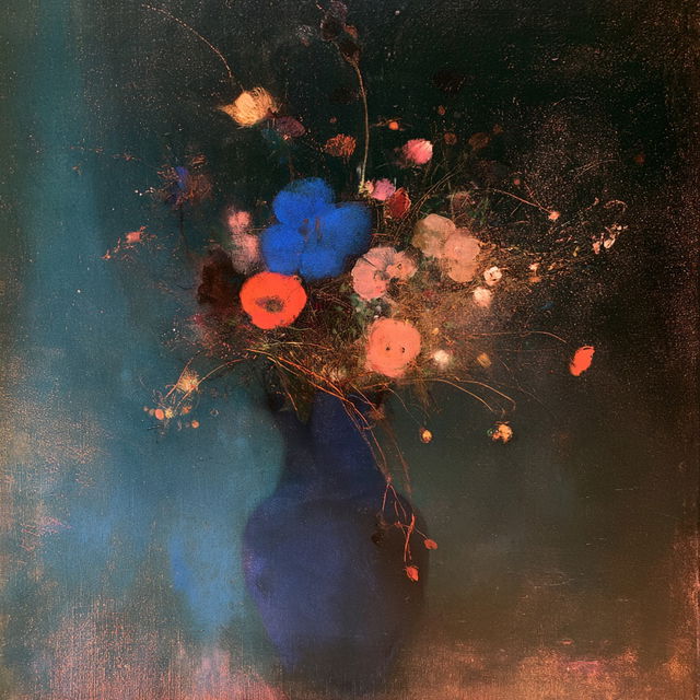 Odilon Redon style, Midjourney V8.2, render 2 of 4
