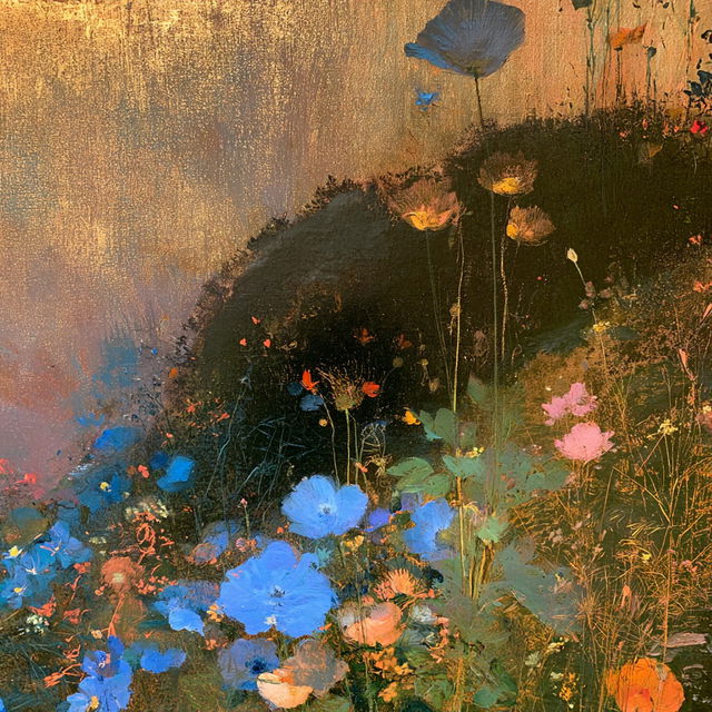 Odilon Redon style, Midjourney V8.2, render 3 of 4