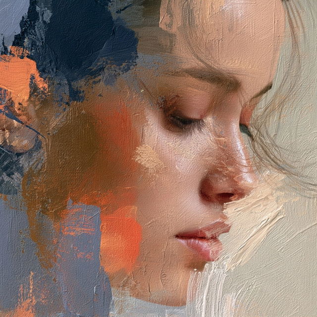Oil paint style, Midjourney V8.2, render 1 of 4