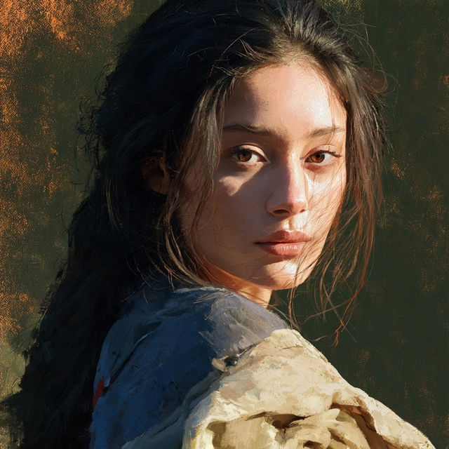 Oil paint style, Midjourney V8.2, render 4 of 4