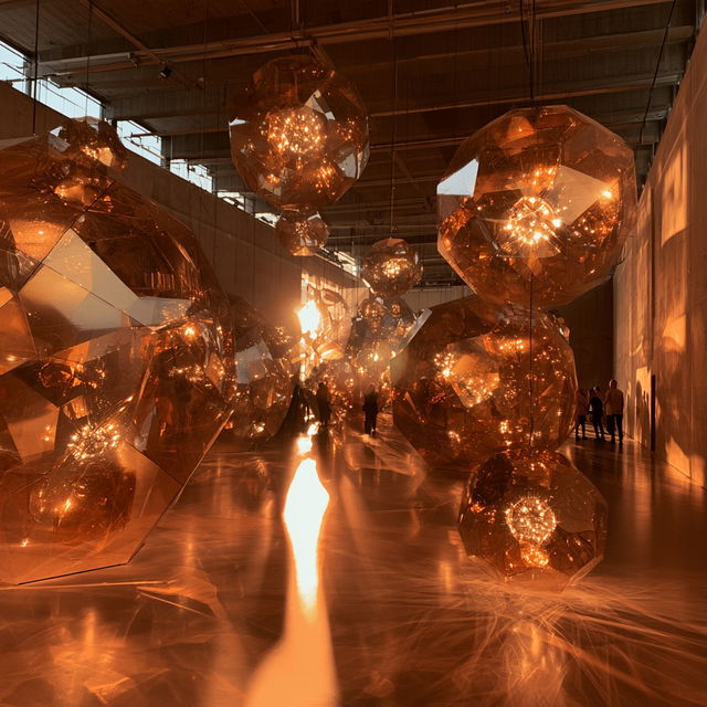 Olafur Eliasson style, Midjourney V8.2, render 3 of 4