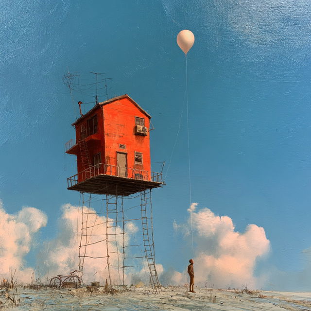 Oliver Jeffers style, Midjourney V8.2, render 3 of 4
