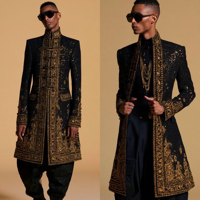 Olivier Rousteing style, Midjourney V8.2, render 4 of 4