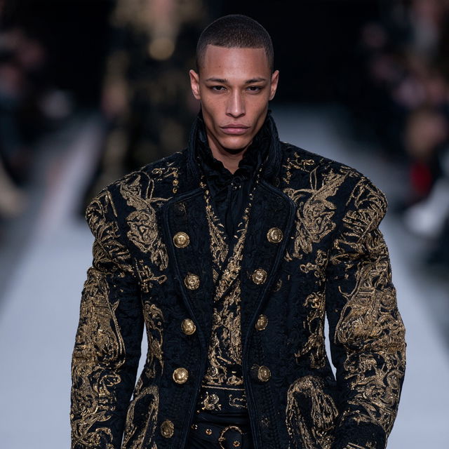 Olivier Rousteing style, Midjourney V8.2, render 2 of 4