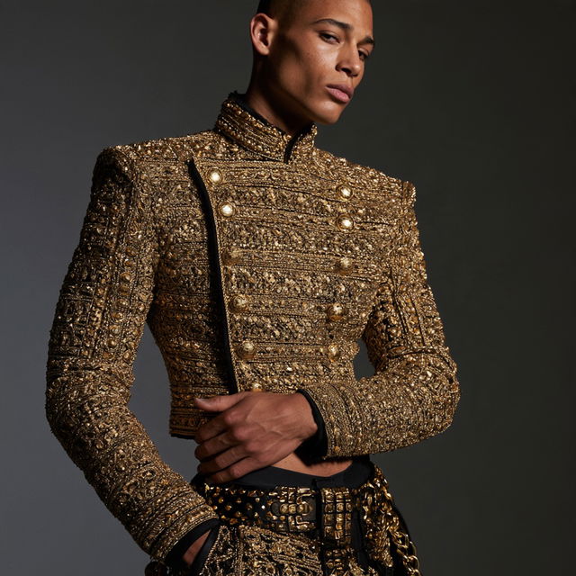 Olivier Rousteing style, Midjourney V8.2, render 3 of 4