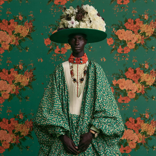 Omar Victor Diop style, Midjourney V8.2, render 2 of 4