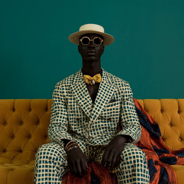 Omar Victor Diop style, Midjourney V8.2, render 3 of 4