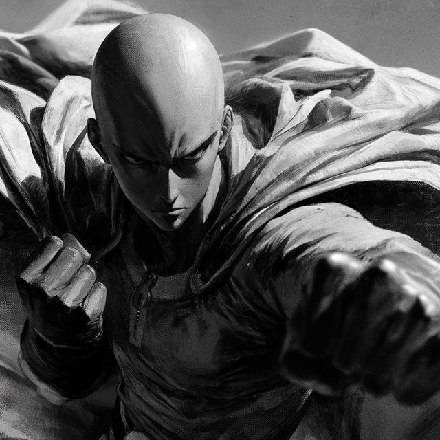 One-Punch Man style, Midjourney V8.2, render 3 of 4