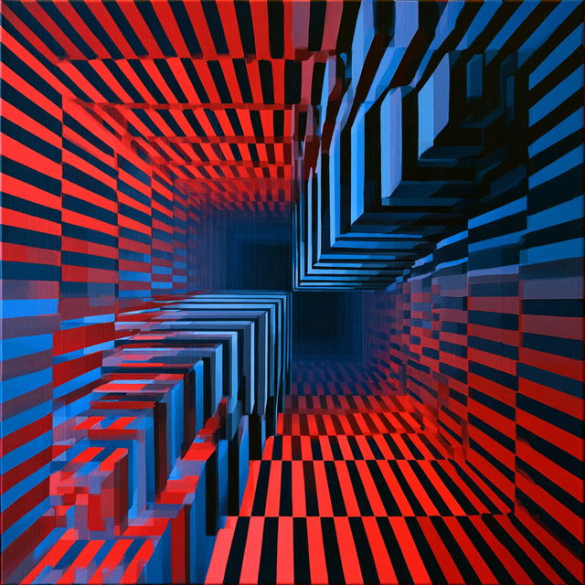 Op art style, Midjourney V8.2, render 4 of 4