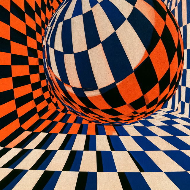 Op art style, Midjourney V8.2, render 3 of 4